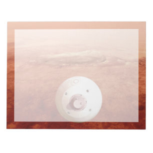 Aeroshell With Perseverance Rover Descent To Mars Notepad