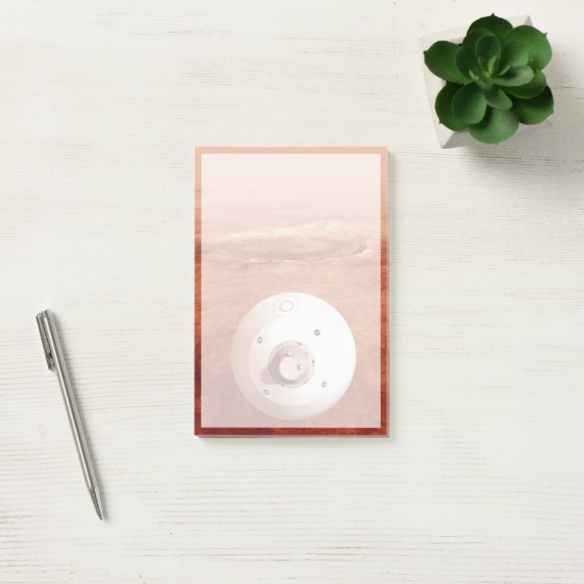 Aeroshell With Perseverance Rover Descent To Mars Post-it Notes (Office)
