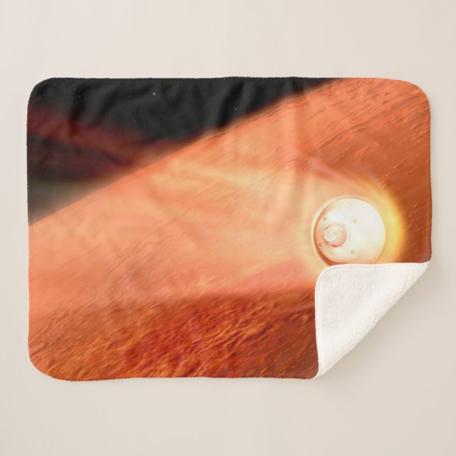 Aeroshell With Perseverance Rover Descent To Mars Sherpa Blanket (Front (Horizontal))