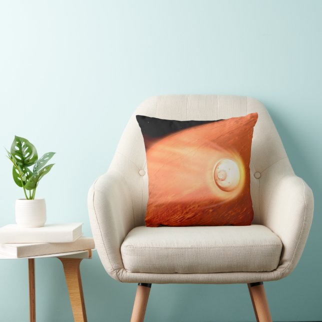Aeroshell With Perseverance Rover Descent To Mars Throw Pillow (Chair)