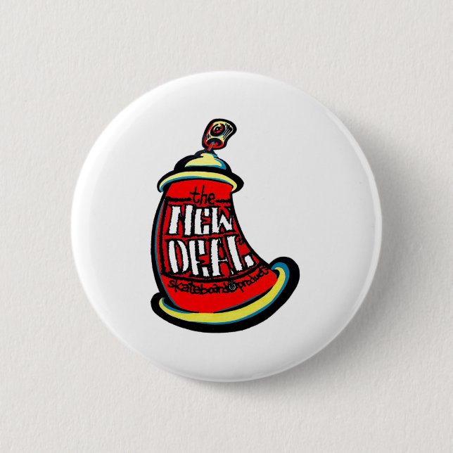 Aerosol New Skateboard Design  2 Inch Round Button (Front)