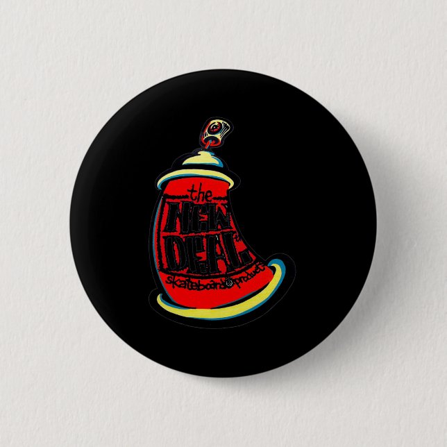 Aerosol New Skateboard Design  2 Inch Round Button (Front)