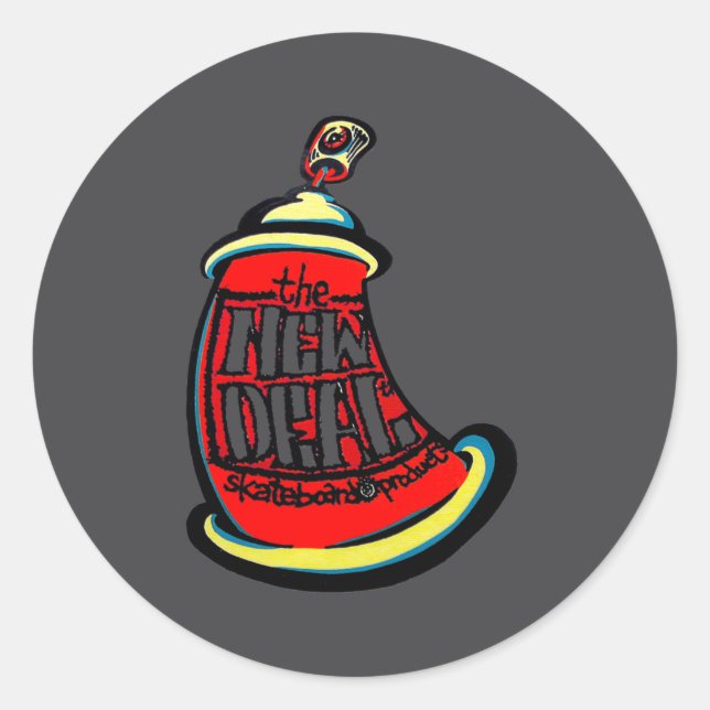 Aerosol New Skateboard Design  Classic Round Sticker (Front)