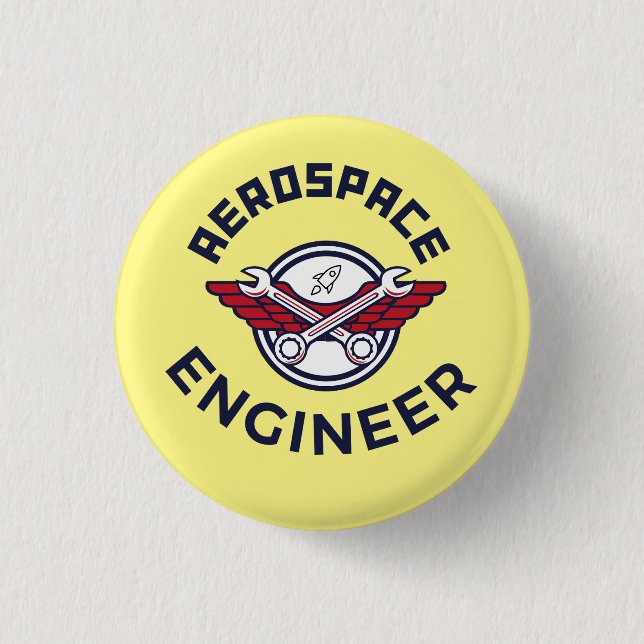 Aerospace Engineer 1 Inch Round Button (Front)