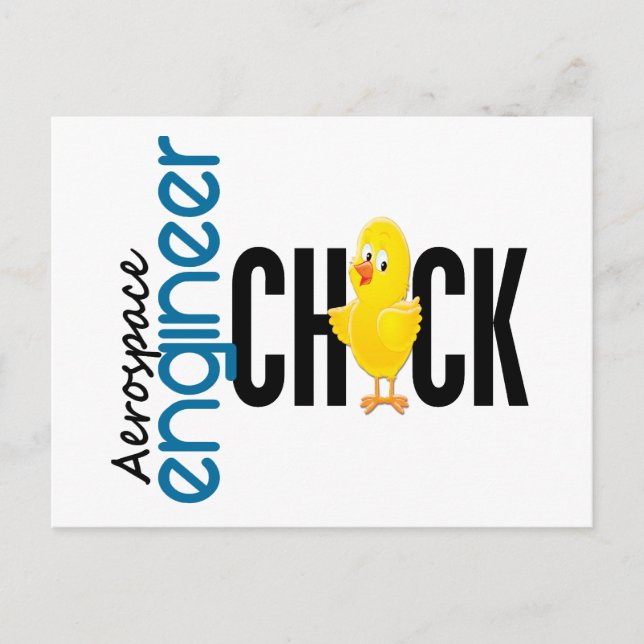 Aerospace Engineer Chick Postcard (Front)