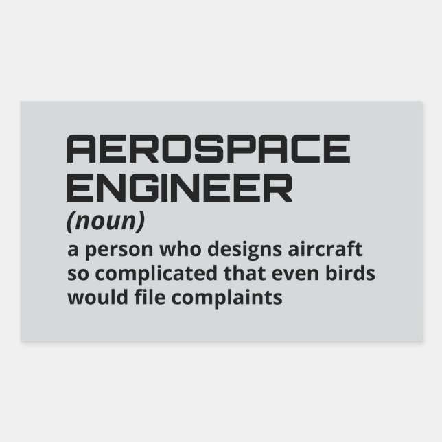 Aerospace Engineer - Funny Definition B-2 Sticker (Front)