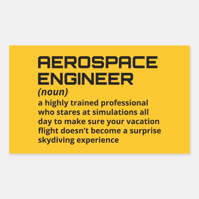 Aerospace Engineer - Funny Definition B-3 Sticker (Front)