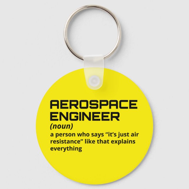 Aerospace Engineer - Funny Definition B-4 Keychain (Front)