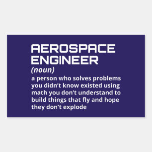 Aerospace Engineer - Funny Definition W-1 Sticker