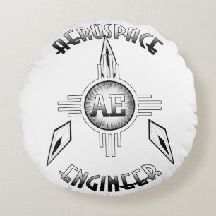 Aerospace Engineer Retro Round Pillow
