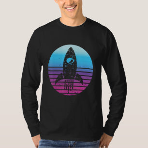 Aerospace Engineer Retro Sunset Aeronautical Space T-Shirt