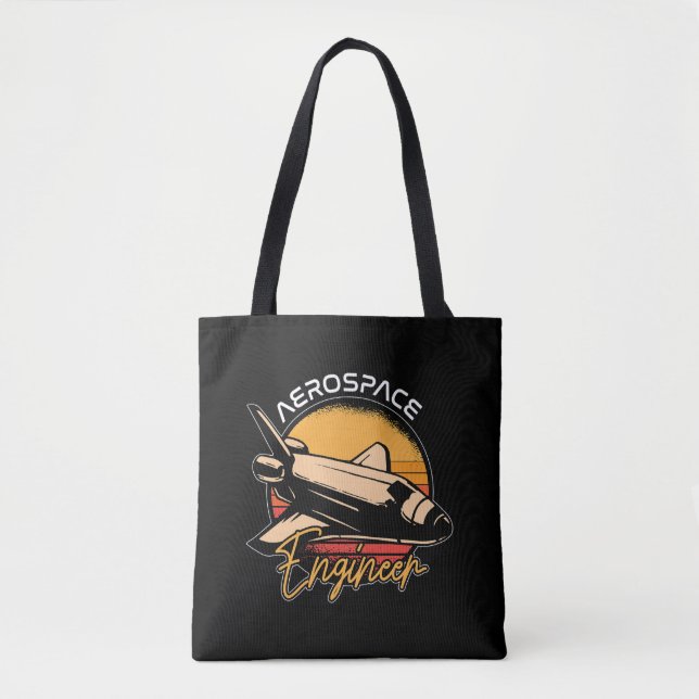 Aerospace Engineer Rocket Science Retro Space Tote Bag (Front)