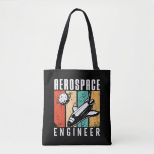 Aerospace Engineer Rocket Space Engineering Retro Tote Bag