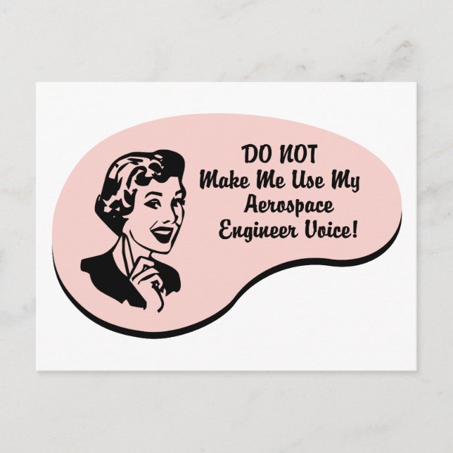 Aerospace Engineer Voice Postcard (Front)