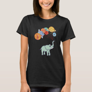 Aerospace Solar System Planets Space Elephant T-Shirt