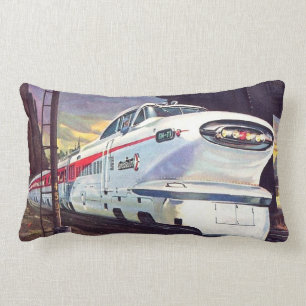 Aerotrain Diesel Locomotive Lumbar Pillow