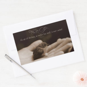 Aesop Inspirational Quote "Act of Kindness" Sticker