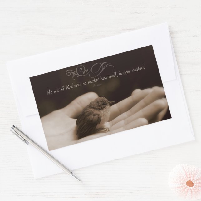 Aesop Inspirational Quote "Act of Kindness" Sticker (Envelope)