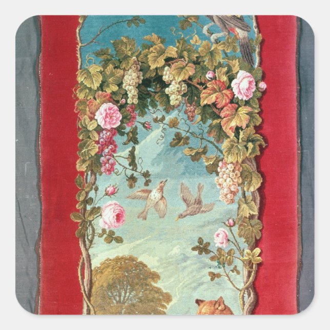 Aesop's fable The Fox and the Grapes Square Sticker (Front)