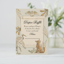 Aesop's Storybook Book Diaper Raffle cards