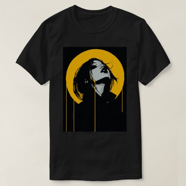 Aestheric Vaporwave Moonshine Girl T-Shirt (Design Front)