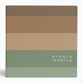 Aesthethic Stripe Colour Personalized Binder