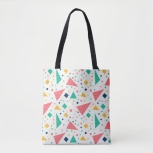 aesthetic 80's retro Memphis funky geometric abst Tote Bag