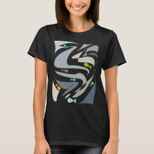 Aesthetic abstract simple fish seascape - Caroline T-Shirt