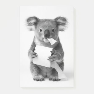 Aesthetic Adorable Koala Holding Toilet Paper Post-it Notes