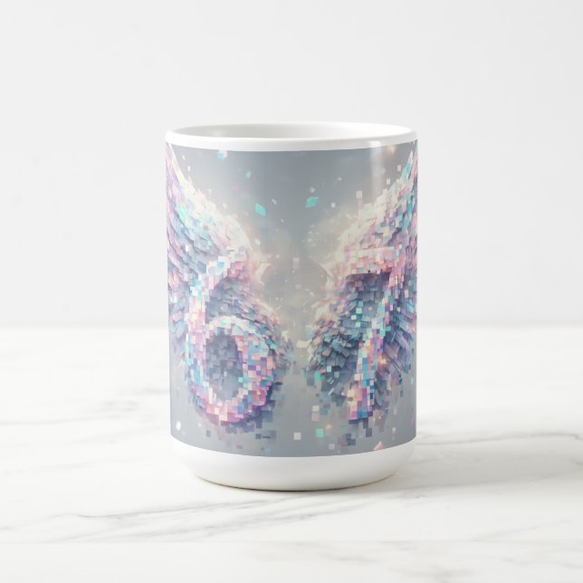 Aesthetic Angel Trendy Y2K 2000s Futuristic Neon Coffee Mug (Center)