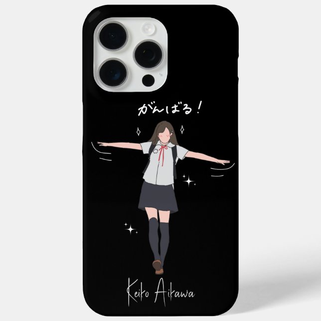 Aesthetic Anime uniform girl Customizable Case-Mate iPhone Case (Back)