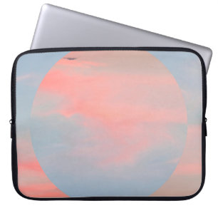 Aesthetic art collage with beautiful sky sunset an laptop sleeve