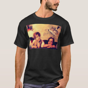 Aesthetic Art Raphael Angels Cat Funny Halloween T T-Shirt