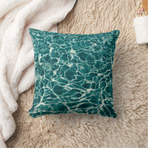 Aesthetic Artwork - Serene Turquoise Water Surface Throw Pillow