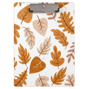 Aesthetic Autumn Leaves, Fall Theme Pattern Clipboard