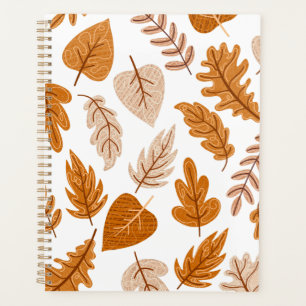 Aesthetic Autumn Leaves, Fall Theme Pattern Planner