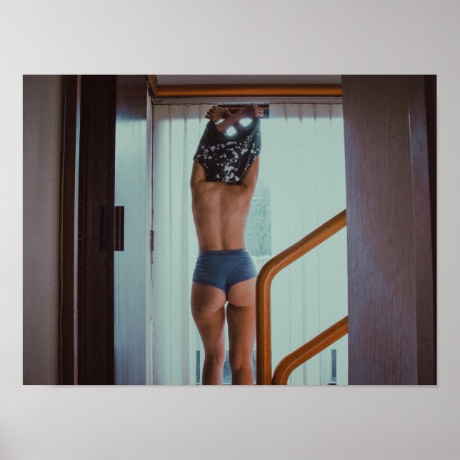 Aesthetic Back View Undressing Poster (Front)