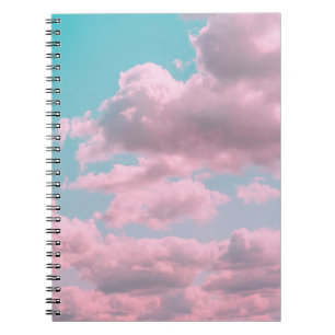 Aesthetic background with beautiful turquoise sky  notebook