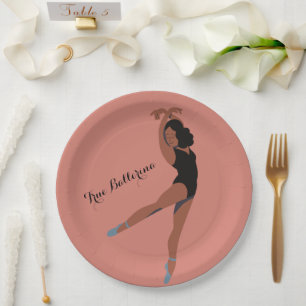 Aesthetic Ballet Dancer Postcard Paper Plate