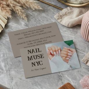 Aesthetic Beauty Brand for Nail Salon, Spa, Makeup Business Card