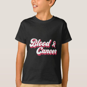 Aesthetic Blood Cancer Awareness Red Ribbon Tee Me
