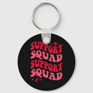 Aesthetic Blood Cancer Awareness Support Squad Mat Keychain