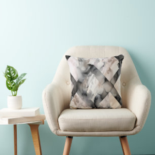 Aesthetic Bohemian Geometric Patterned  Throw Pillow