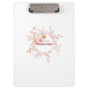 Aesthetic Botanical Floral Wreath Clipboard