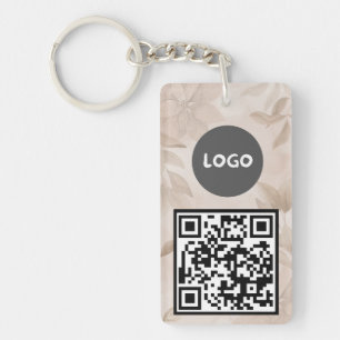 Aesthetic Brown Background Business Single-Sided Keychain