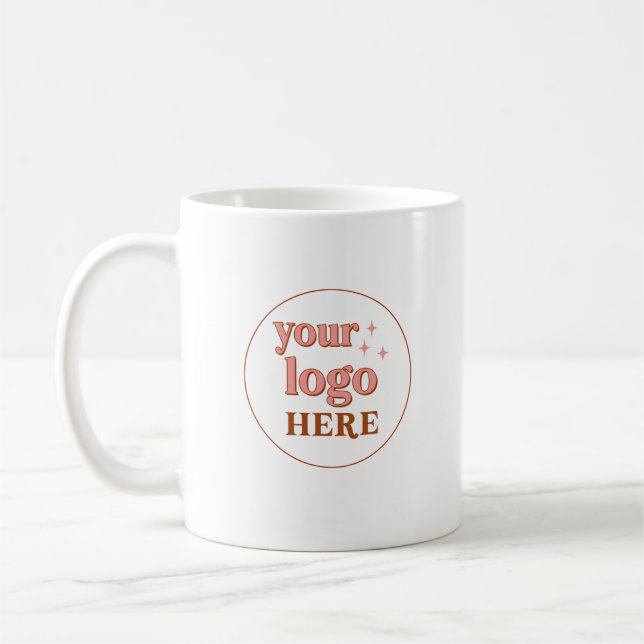 Aesthetic Business Logo Custom Promotional  Coffee Mug (Left)