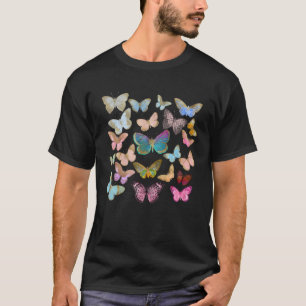 Aesthetic Butterfly Collage Chart Vintage Inspire T-Shirt