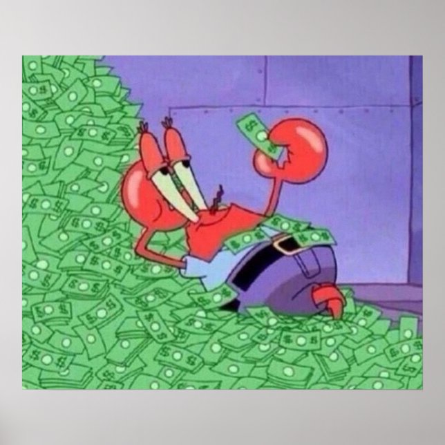 Aesthetic Cartoons  Dl Eugene H Krabs Poster (Front)