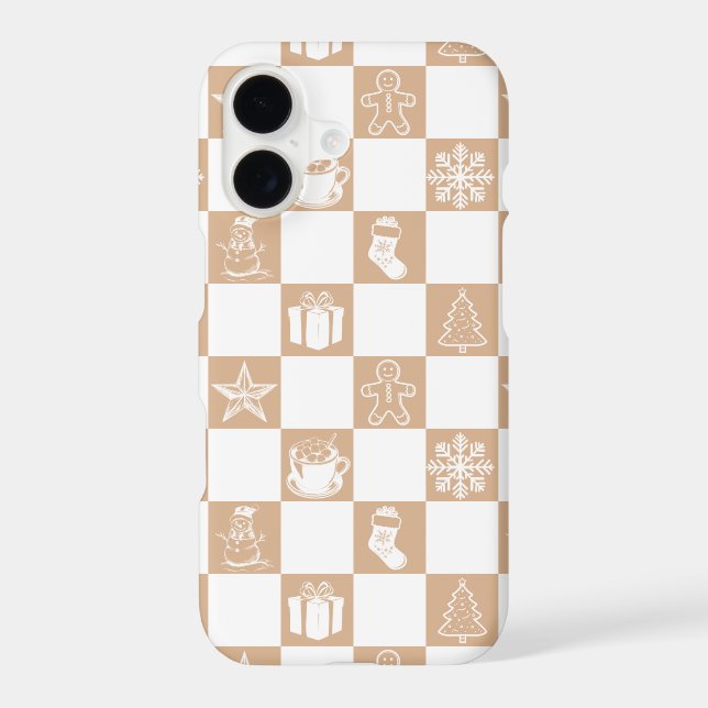 Aesthetic Christmas chequered Phone Case (Back)