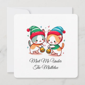 Aesthetic Christmas Pattern Santa Candy Minimalist Invitation